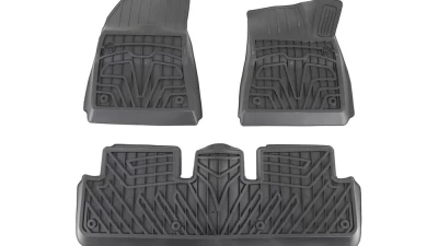 Spec-D Matte Black Injection TPE Front & Rear Floor Mats - 5PC Tesla Model 3 2017-2022                                     - MAT-TSLA317-MP - Image 9