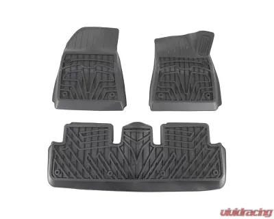 Spec-D Matte Black Injection TPE Floor Mats (5pc) Tesla Model 3 2017-2022 - MAT-TSLA317-MP