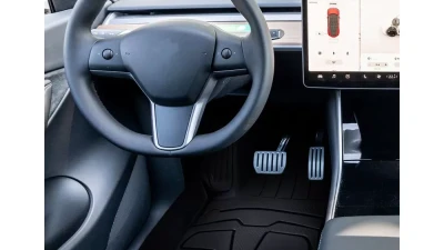 Spec-D Matte Black Injection TPE Front & Rear Floor Mats - 5PC Tesla Model 3 2017-2022                                     - MAT-TSLA317-MP - Image 10