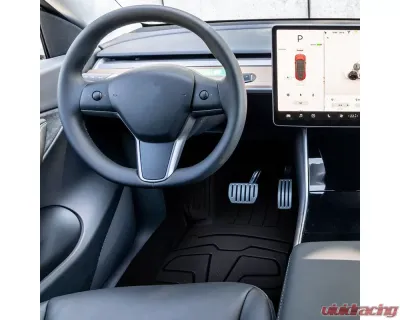 Spec-D Matte Black Injection TPE Floor Mats (5pc) Tesla Model 3 2017-2022 - MAT-TSLA317-MP