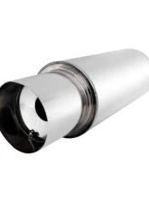 Spec-D N1 Style 2.5" Inlet | 4" Outlet T-304 Stainless Steel Exhaust Muffler w/ Removable Silencer                                     - MF-RS310 - Image 6