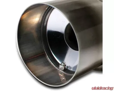 Spec-D N1 Style 2.5" Inlet | 4" Outlet T-304 Stainless Steel Exhaust Muffler w/ Removable Silencer - MF-RS310