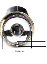 Spec-D Universal 2.5" Inlet | 4" Outlet T-304 Stainless Steel Muffler w/ Fireball Style Burn Tip                                     - MF-RS341T - Image 5