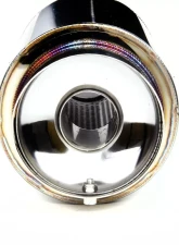 Spec-D Universal 2.5" Inlet | 4" Outlet T-304 Stainless Steel Muffler w/ Fireball Style Tip                                     - MF-RS341 - Image 4