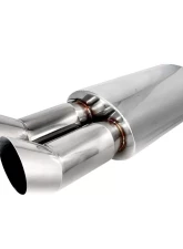 Spec-D Universal 2.5" Inlet | 3" Outlet T-304 Stainless Steel Exhaust Muffler w/ Dual Tips                                     - MF-RS3DTM - Image 10