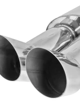 Spec-D Universal 2.5" Inlet | 3" Outlet T-304 Stainless Steel Exhaust Muffler w/ Dual Tips                                     - MF-RS3DTM - Image 3