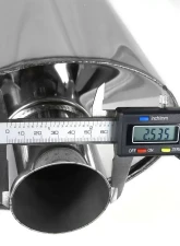 Spec-D Universal 2.5" Inlet | 3" Outlet T-304 Stainless Steel Exhaust Muffler w/ Dual Tips                                     - MF-RS3DTM - Image 5
