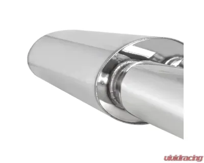 Spec-D Universal 2.5" Inlet | 3" Outlet T-304 Stainless Steel Exhaust Muffler w/ Dual Tips - MF-RS3DTM