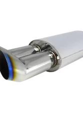 Spec-D Universal 2.5" Inlet | 3" Outlet T-304 Stainless Steel Exhaust Muffler w/ Dual Burn Tips                                     - MF-RS3DTT - Image 10