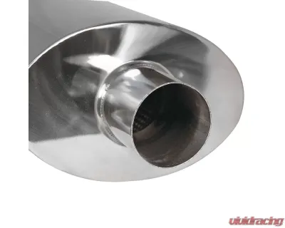 Spec-D Universal 2.5" Inlet | 3" Outlet T-304 Stainless Steel Exhaust Muffler w/ Dual Burn Tips - MF-RS3DTT