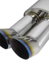 Spec-D Universal 2.5" Inlet | 3" Outlet T-304 Stainless Steel Exhaust Muffler w/ Dual Burn Tips                                     - MF-RS3DTT - Image 8