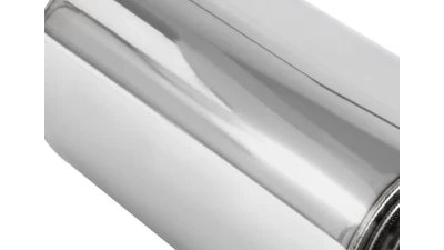 Spec-D Universal 3" Inlet/4" Outlet Stainless Steel Spiral Flow Exhaust Muffler w/ Burnt Tip                                     - MF-SS3103T - Image 7