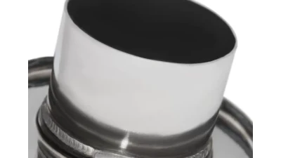 Spec-D Universal 3" Inlet/4" Outlet Stainless Steel Spiral Flow Exhaust Muffler w/ Burnt Tip                                     - MF-SS3103T - Image 10