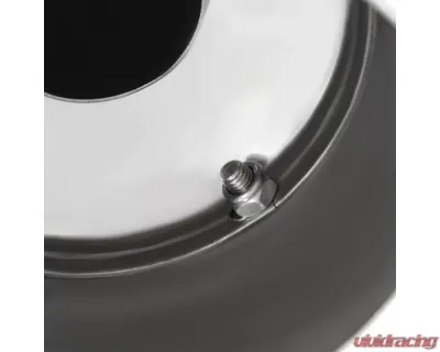 Spec-D Universal 2.5" Inlet | 4" Outlet T-304 Stainless Steel Spiral Flow Exhaust Muffler Burn Tip w/ Silencer - MF-SS3103