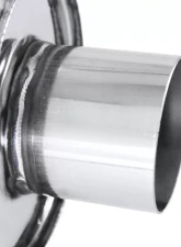 Spec-D Universal 2.5" Inlet | 4" Outlet T-304 Stainless Steel Spiral Flow Exhaust Muffler w/ Slanted Tip                                     - MF-SS341 - Image 10