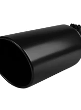 Spec-D Universal 4" Inlet | 6" Outlet Black Stainless Steel Bolt-On Angled Exhaust Tip                                     - MF-TP0406D-BS-TD - Image 8