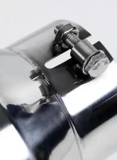Spec-D Universal 4" Inlet | 6" Outlet Chrome Stainless Steel Bolt-On Angled Exhaust Tip                                     - MF-TP0406D-S-TD - Image 2