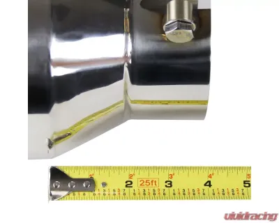 Spec-D Universal 4" Inlet | 6" Outlet Chrome Stainless Steel Bolt-On Angled Exhaust Tip - MF-TP0406D-S-TD