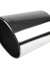 Spec-D Universal 4" Inlet | 8" Outlet Chrome Stainless Steel Bolt-On Angled Exhaust Tip                                     - MF-TP0408D-S-TD - Image 5