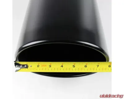 Spec-D Universal 5" Inlet | 8" Outlet Black Stainless Steel Bolt-On Angled Exhaust Tip - MF-TP0508D-BS-TD