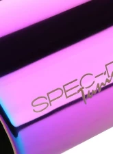 Spec-D Universal 2.5" Inlet | 4.125" Outlet Rainbow T-304 Stainless Steel Purple Angled Burn Exhaust Tip (2pc)                                     - MF-TPA001PT - Image 3