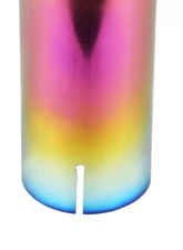 Spec-D Universal 2.5" Inlet | 4.125" Outlet Rainbow T-304 Stainless Steel Purple Angled Burn Exhaust Tip (2pc)                                     - MF-TPA001PT - Image 9