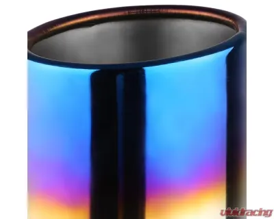 Spec-D Universal 2.5" Inlet | 3.875" Outlet Chrome T-304 Stainless Steel Angled Exhaust Tip (2pc) - MF-TPA002