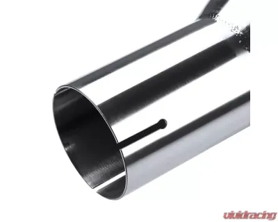 Spec-D Universal 2.5" Inlet | 3.875" Outlet Chrome T-304 Stainless Steel Angled Exhaust Tip (2pc) - MF-TPA002