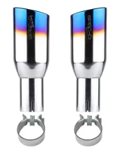 Spec-D Universal 2.5" Inlet | 3.875" Outlet Chrome T-304 Stainless Steel Angled Exhaust Tip (2pc)                                     - MF-TPA002 - Image 10