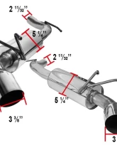 Spec-D T-304 Stainless Steel N1 Style Stainless Steel Dual Catback Exhaust System Chevrolet Camaro 2010-2015                                     - MFCAT2-CMR10 - Image 2