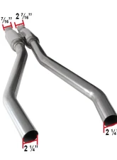 Spec-D T-304 Stainless Steel N1 Style Stainless Steel Dual Catback Exhaust System Chevrolet Camaro 2010-2015                                     - MFCAT2-CMR10 - Image 5