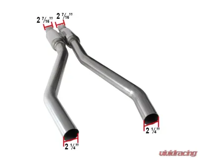 Spec-D T-304 Stainless Steel N1 Style Stainless Steel Dual Catback Exhaust System Chevrolet Camaro 2010-2015 - MFCAT2-CMR10