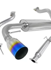 Spec-D T-304 Stainless Steel N1 Style Catback Exhaust System w/ Burnt Tip Honda CRX 1988-1991                                     - MFCAT2-CRX88T-SD - Image 4