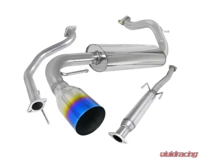 Spec-D T-304 Stainless Steel N1 Style Catback Exhaust System w/ Burnt Tip Honda CRX 1988-1991 - MFCAT2-CRX88T-SD