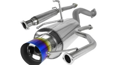 Spec-D T-304 Stainless Steel N1 Style Catback Exhaust System w/ Burnt Tip Honda Civic 1992-2000                                     - MFCAT2-CV92T-SD - Image 10