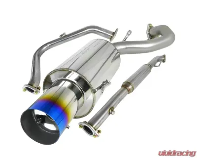 Spec-D T-304 Stainless Steel N1 Style Catback Exhaust System w/ Burnt Tip Mitsubishi Eclipse 1995-1999 - MFCAT2-ELP95NTT-SD