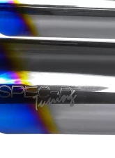 Spec-D T-304 Stainless Steel N1 Style Dual Catback Exhaust System w/ Slanted Burnt Tips Ford F-150 2004-2008                                     - MFCAT2-F15004-SD - Image 4