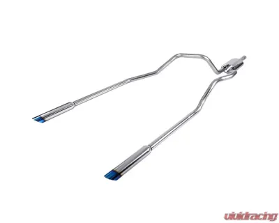 Spec-D T-304 Stainless Steel N1 Style Dual Catback Exhaust System w/ Slanted Burnt Tips Ford F-150 2004-2008 - MFCAT2-F15004-SD