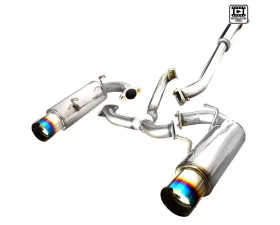 Spec-D T-304 Stainless Steel N1 Style Dual Muffler Catback Exhaust System w/ Burnt Tip Scion | Subaru | Toyota 2012-2017