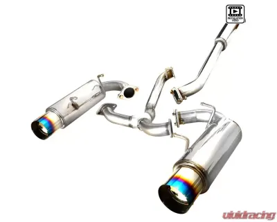 Spec-D T-304 Stainless Steel N1 Style Dual Muffler Catback Exhaust System w/ Burnt Tip Scion | Subaru | Toyota 2012-2017 - MFCAT2-FRS12T-SD
