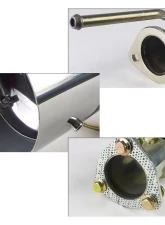 Spec-D T-304 Stainless Steel N1 Style Catback Exhaust System w/ Burnt Tip Acura Integra 1994-2001                                     - MFCAT2-INT94GSR - Image 3