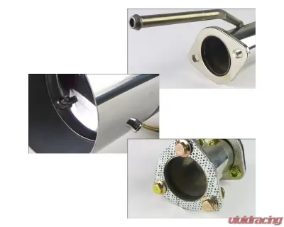 Spec-D T-304 Stainless Steel N1 Style Catback Exhaust System w/ Burnt Tip Acura Integra 1994-2001 - MFCAT2-INT94GSR