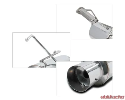 Spec-D T-304 Stainless Steel N1 Style Catback Exhaust System Nissan 240SX S13 1989-1994 - MFCAT3-240SX89