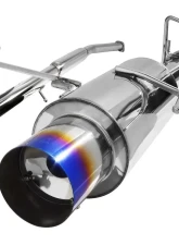 Spec-D T-304 Stainless Steel N1 Style Catback Exhaust System w/ Burnt Tip Nissan 240SX S14 1995-1998                                     - MFCAT3-240SX95T-SD - Image 10