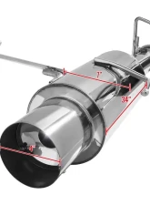 Spec-D T-304 Stainless Steel N1 Style Catback Exhaust System Nissan 240SX S14 1995-1998                                     - MFCAT3-240SX95 - Image 2