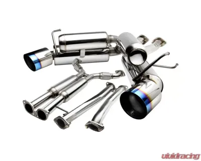 Spec-D T-304 Stainless Steel N1 Style Dual Catback Exhaust System w/ Burnt Tip Nissan 350Z 2003-2009 - MFCAT3-350Z03-SD