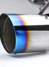 Spec-D T-304 Stainless Steel N1 Style Dual Catback Exhaust System w/ Burnt Tip Nissan 350Z 2003-2009                                     - MFCAT3-350Z03-SD - Image 2