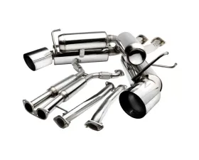 Spec-D T-304 Stainless Steel N1 Style Dual Catback Exhaust System Nissan 350Z 2003-2009
