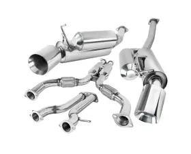 Spec-D T-304 Stainless Steel Dual Catback Exhaust System w/ Rolled Tip Nissan 370Z 2009-2018