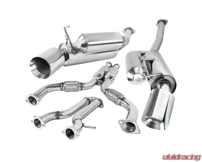 Spec-D T-304 Stainless Steel Dual Catback Exhaust System w/ Rolled Tip Nissan 370Z 2009-2018 - MFCAT3-370Z09-MX